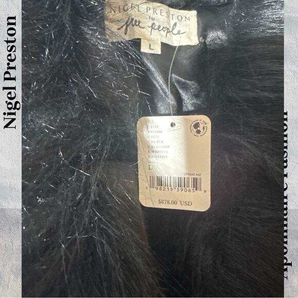 FREE PEOPLE BY NIGEL PRESTON NOVA BLACK LEATHER JACKET LARGE NWT - Picture 8 of 9